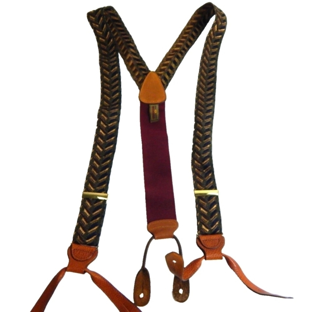 Trafalgar Textured‎ Silk Suspenders